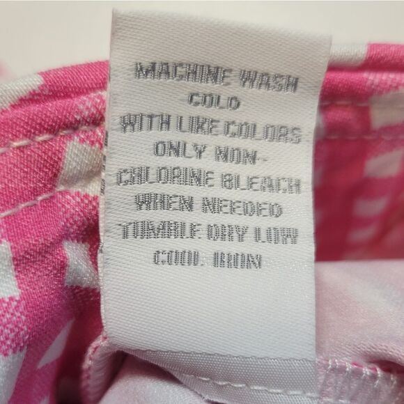 Intro Audrey Ankle Cropped Pants Pink White Gingham Women's Plus Size 18W - Picture 12 of 14